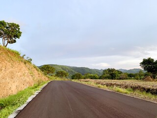 idyll road in a countryside 