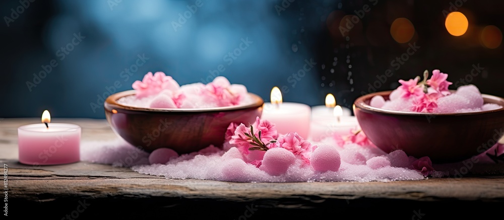 Poster at home indulge in the soothing experience of salt bath bombs infused with essential oils for a rela