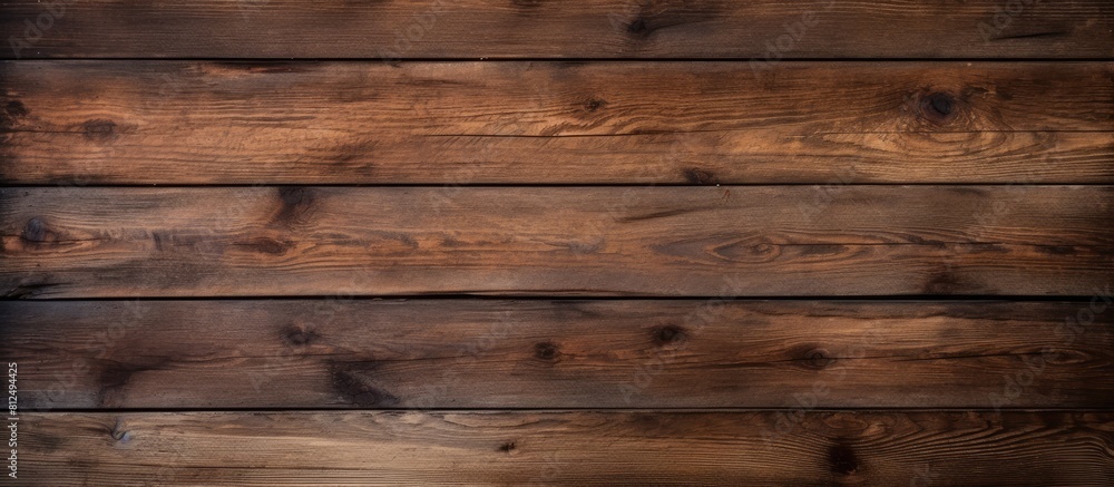 Poster a horizontal wooden background with a dark texture provides an empty surface offering ample space fo