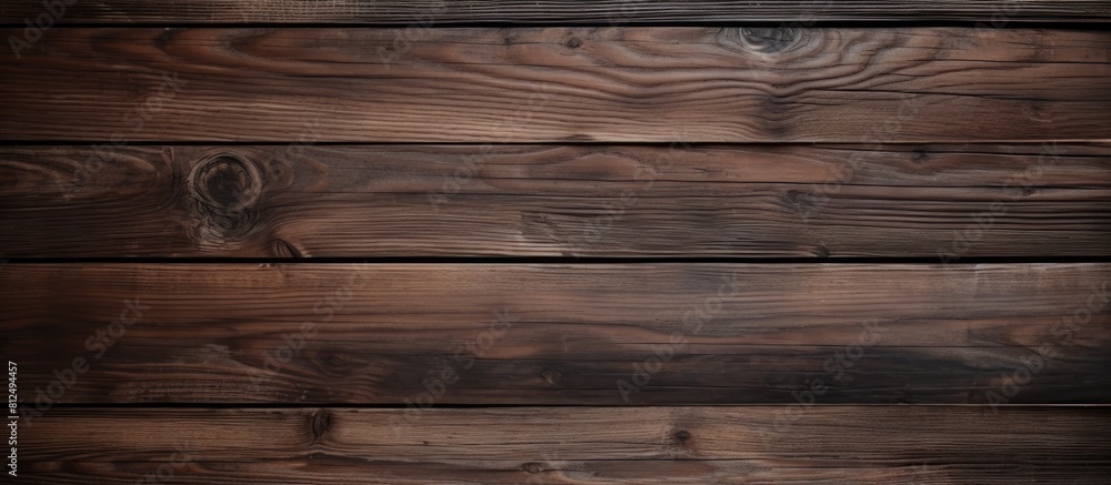 Poster a horizontal wooden background with a dark texture provides an empty surface offering ample space fo