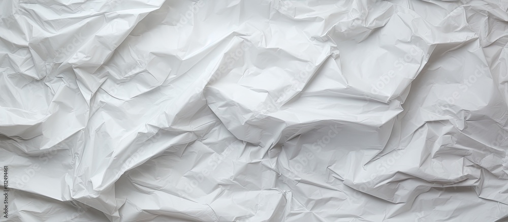 Poster A crumpled paper surface ideal for adding texture to backgrounds and designs captured in an abstract copy space image