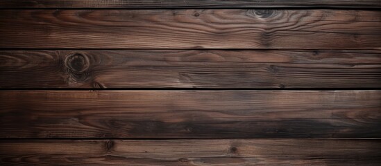 Obraz premium A horizontal wooden background with a dark texture provides an empty surface offering ample space for a design or copy space image