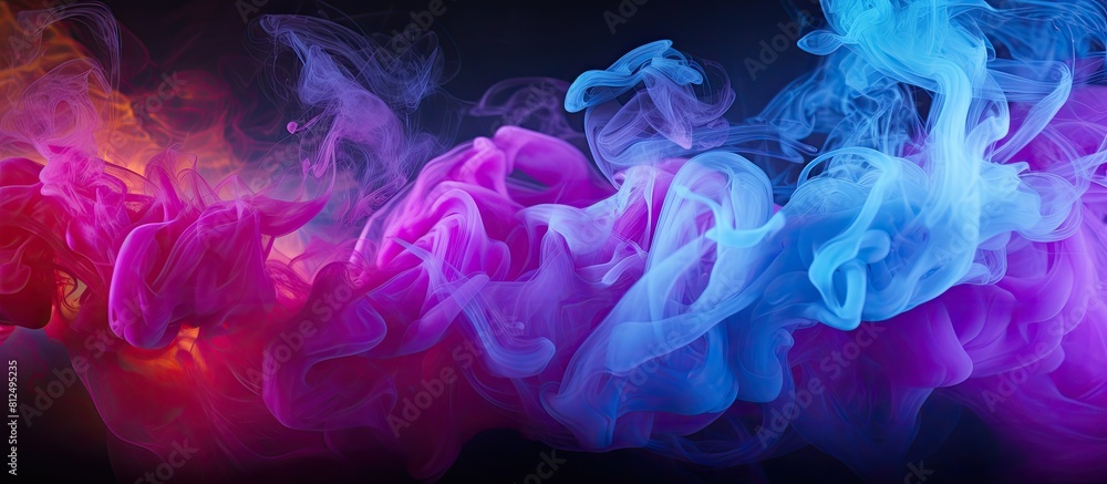 Poster A copy space image of smoke captured in a studio showcasing its background structure and color foils