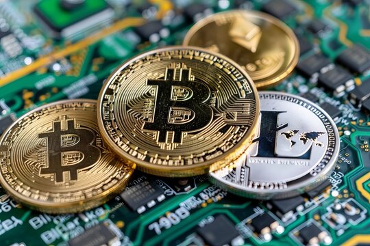 Create an infographicstyle illustration explaining the basics of cryptocurrency and blockchain technology in a simple, easytounderstand manner