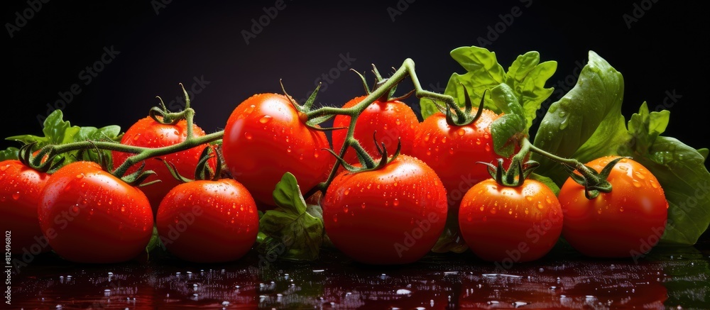 Poster a copy space image featuring vibrant and nutritious tomatoes