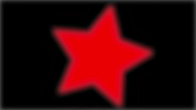 red star on black background