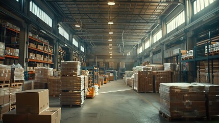 Warehouse logistics , Warehouse organization with pallets