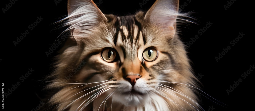 Poster a copy space image of a cat with light brown fur in a portrait
