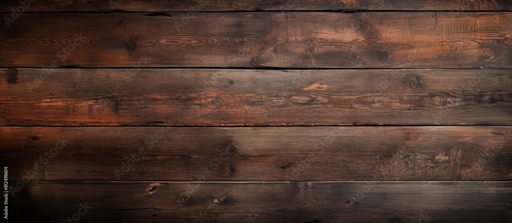 Poster a vintage copy space image showcasing the work and design potential of a dark and textured old woode
