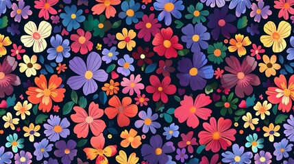 seamless pattern with flowers