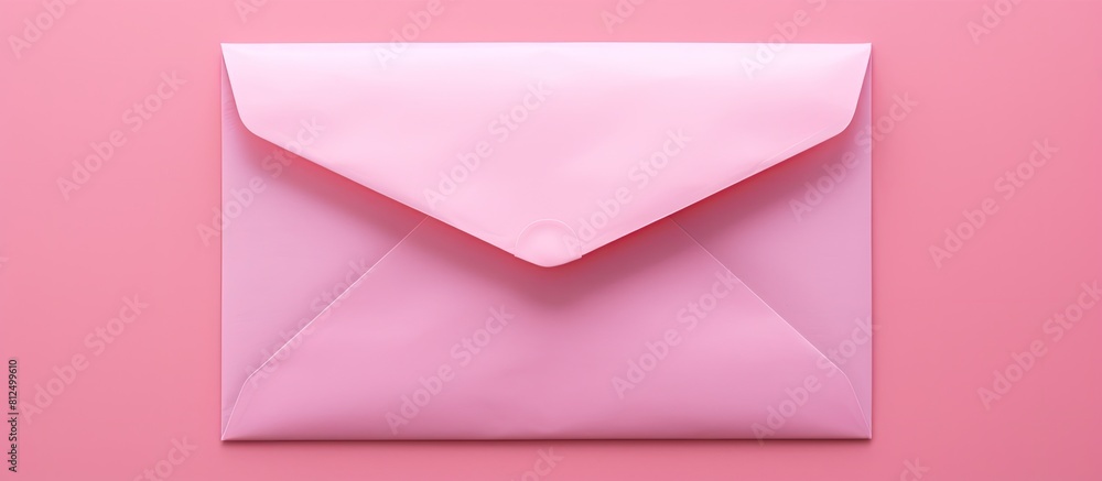 Poster a copy space image of a pink background with a white letter written on a craft paper envelope
