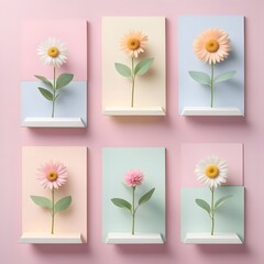 With pastel colors in the background, happiness-achievement-growth is expressed in a bright atmosphere, ai, generative, パステルカラーを背景に幸せ-成就-成長, 파스텔 색을 배경으로 행복-성취-성장, korea-japan
