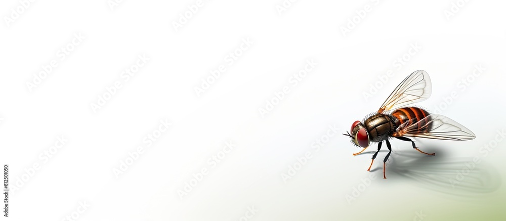 Aufkleber There is a still fly on a white background leaving room for text Simple and with space for copy. Creative banner. Copyspace image