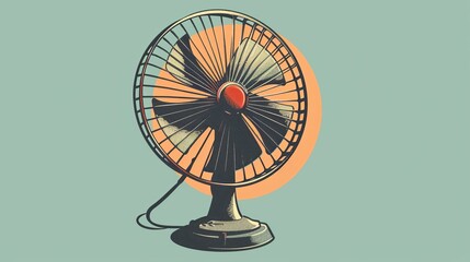 retro-style vintage fan
