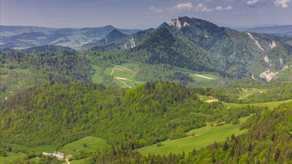 Fototapeta premium Pieniny National Park landscape , aerial drone view