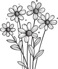 flower, drawing, floral, woodcut, vector, black, sketch, background, summer, wedding, isolated, illustration, spring, white background, graphic, plant, ornament, pen, ink, hand drawn, black and white,