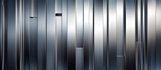A metallic backdrop made of vertical stainless steel panels provides an abstract and modern aesthetic Ideal as a copy space image