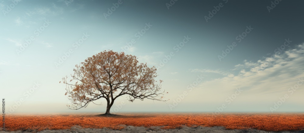 Poster a tree with no leaves providing a copy space image