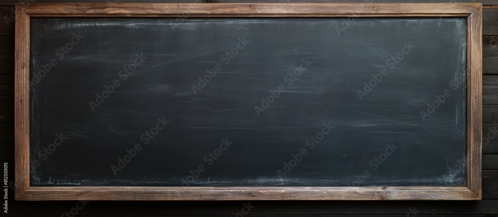 Leinwandbilder a chalkboard with horizontal orientation acting as a background providing ample space for adding tex