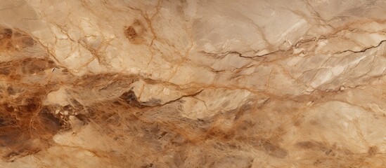 A panoramic view of a beautiful abstract marble granite texture in shades of brown and beige resembling natural stone Perfect as a copy space image 187 characters