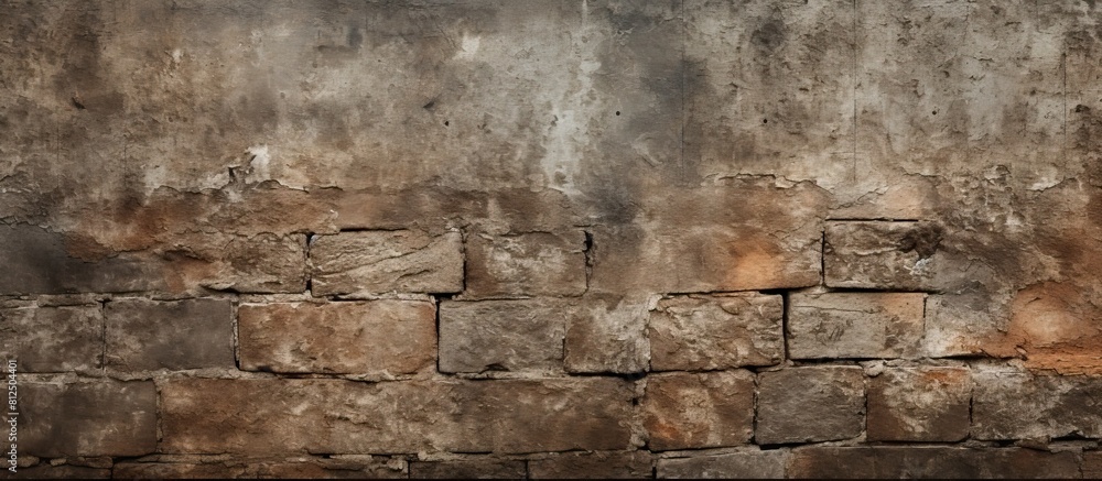 Poster Old wall with a textured surface providing ample copy space image