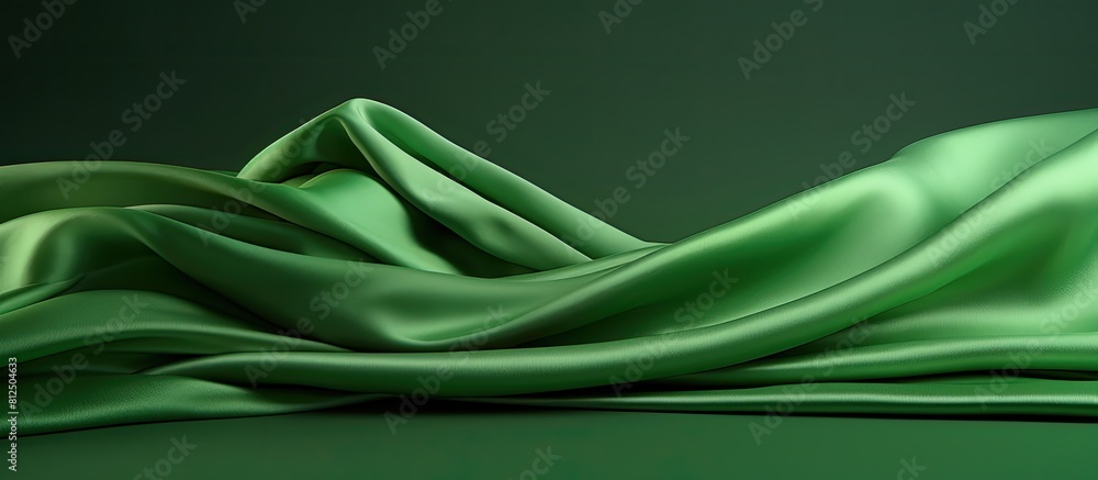 Aufkleber high resolution green textile with copy space image