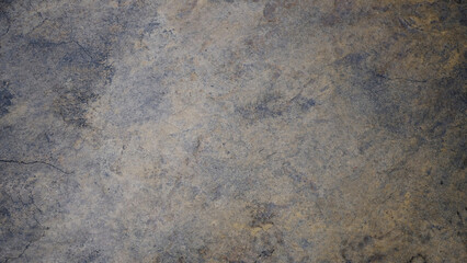 Cement or concrete wall background with stains and rough texture with dark gray gradient. For...