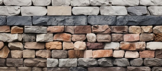 Obraz premium A series of images showcasing various building materials textures such as stone cement concrete rock and stucco on the exterior of a building is available as copy space images