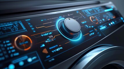 The image shows a washing machine with a variety of settings.