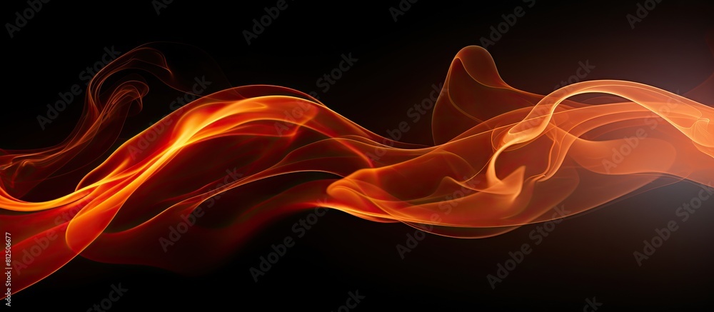 Poster the image shows orange smoke against a black background with ample copy space for creative use