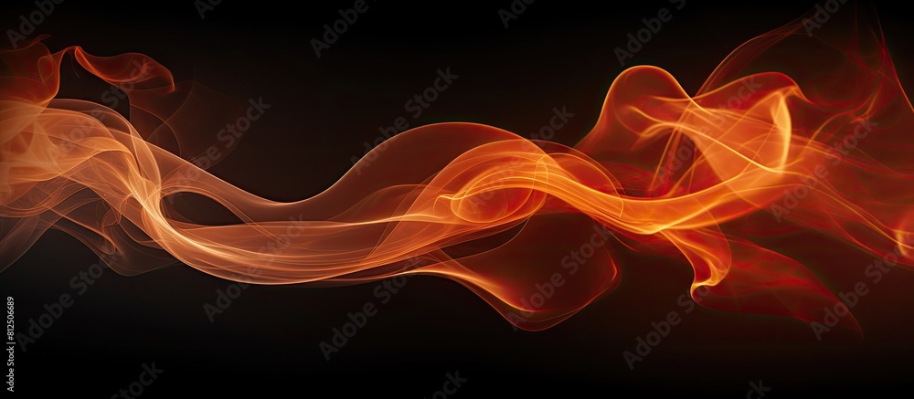 Poster the image shows orange smoke against a black background with ample copy space for creative use