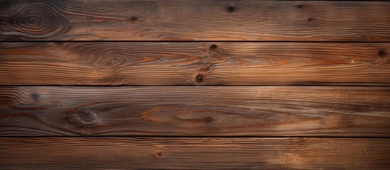 Naklejka premium The background showcases a textured brown wood surface with plenty of copy space for images