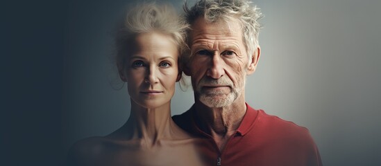 Couple with a significant age gap copy space image