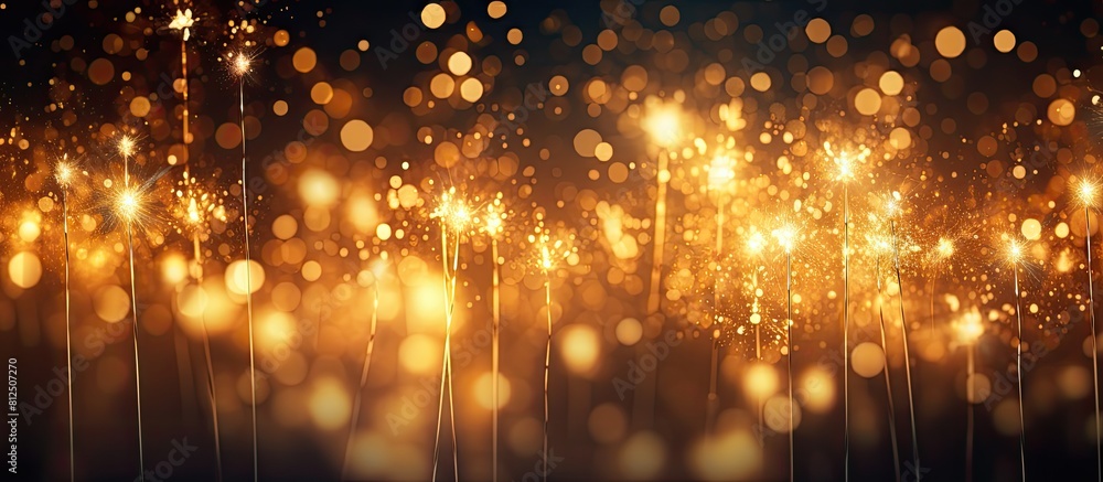 Poster image of sparklers with copy space