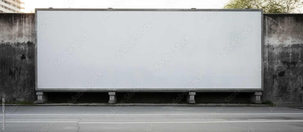Aufkleber a spacious billboard on a street wall showcasing banners with ample copy space for you to include yo