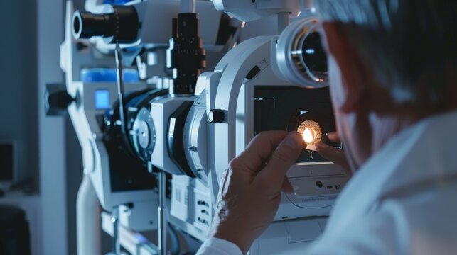Eye exam with modern technology, comprehensive eye care for the whole family.