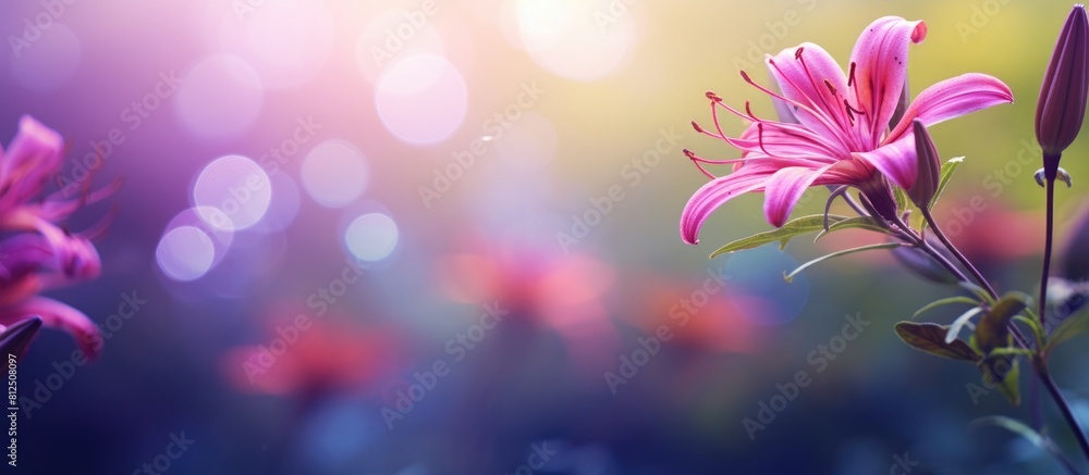 Poster stunning flower photography with a captivating bokeh background perfect for copy space image