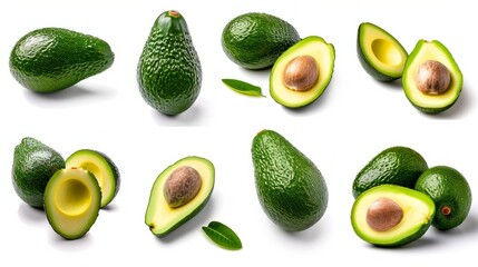 The Beauty of Avocado: A Captivating Display on a White Canvas 
