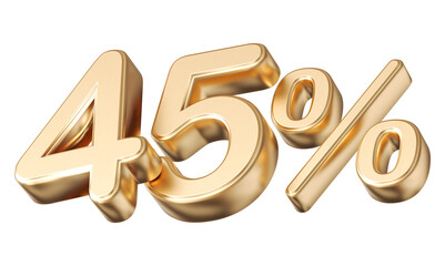 45 percent golden 3d render