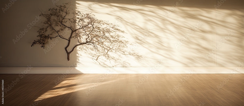 Leinwandbilder a tree s shadow casting across the floor depicting the concept of a tree providing shade. creative b