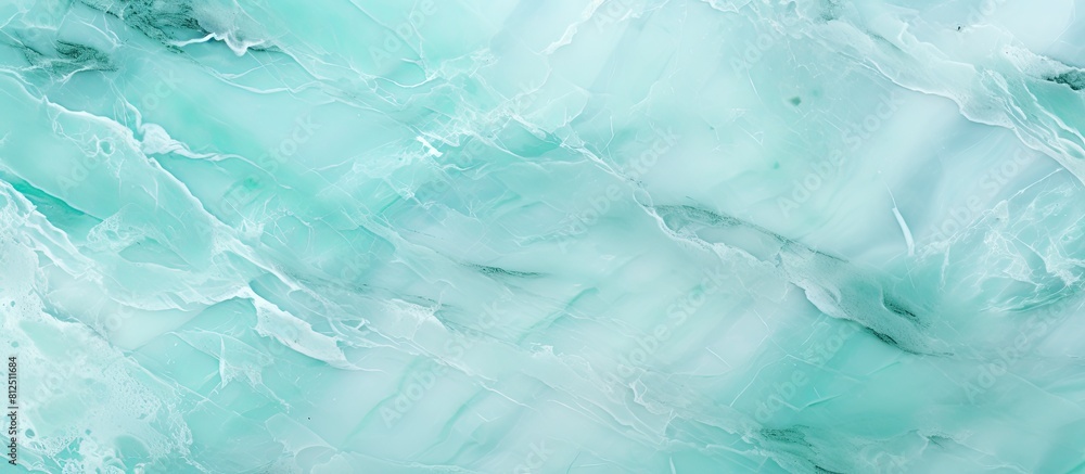 Poster trendy mint colored abstract marble surface with natural patterns ideal for backgrounds designs and 