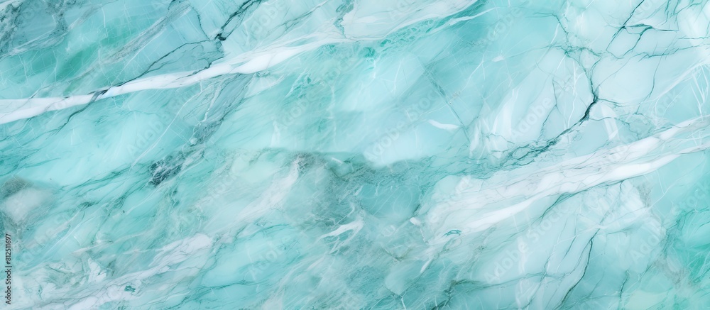 Poster trendy mint colored abstract marble surface with natural patterns ideal for backgrounds designs and 
