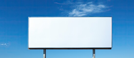 Use this blank billboard against a picturesque blue sky as a copy space image ready for you to add your own text or message