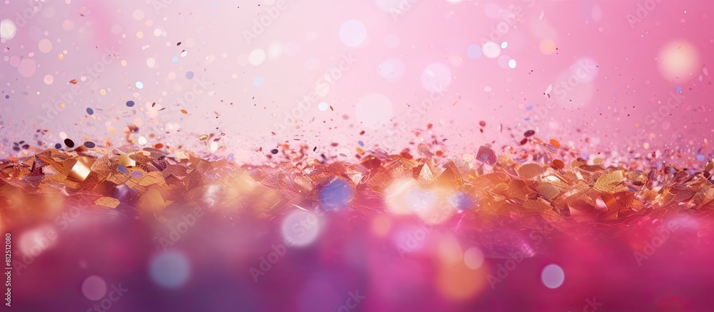 Poster a vibrant background with an abstract essence of celebration featuring glittering stars colorful con
