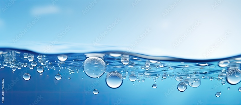 Poster a vibrant macro abstract image showcases round bubbles of carbon dioxide floating in the translucent