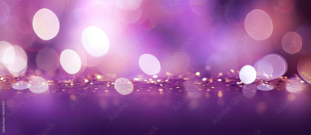 Poster a visually captivating purple bokeh creates an abstract backdrop with ample copy space for images