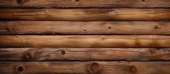 Fototapeta premium A rustic wooden wall provides the perfect background for a copy space image featuring rough log textures