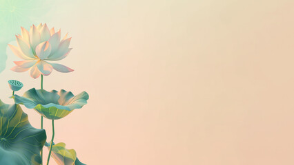 Blume in Pastell Farben als Hintergrundmotiv und Druckvorlage