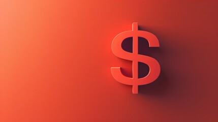 Fototapeta premium A minimalist background with a single dollar sign icon, emphasizing the singular focus on maximizing business earnings