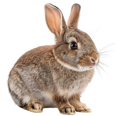 Cute Brown Rabbit Sitting.